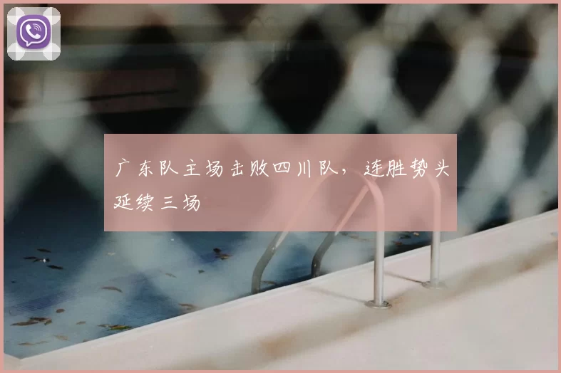 广东队主场击败四川队，连胜势头延续三场